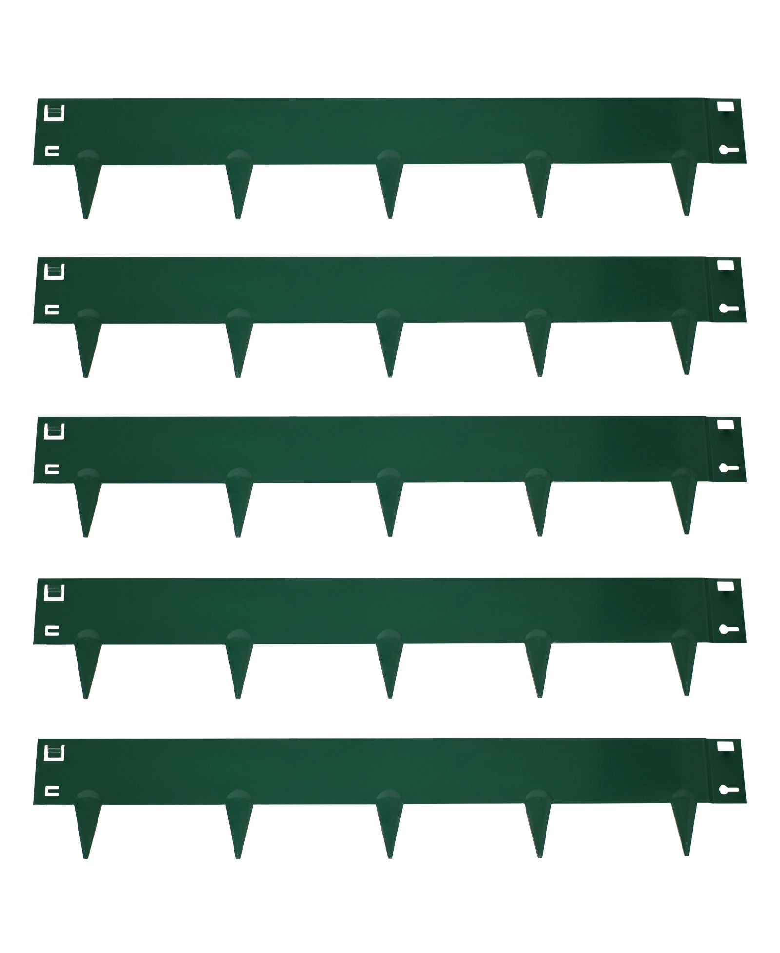 Садовая ограда Sunnydaze Decor Outdoor Lawn and Garden Heavy-Duty Steel Metal Flexible Landscape Edging Borders, 16' - 5pk