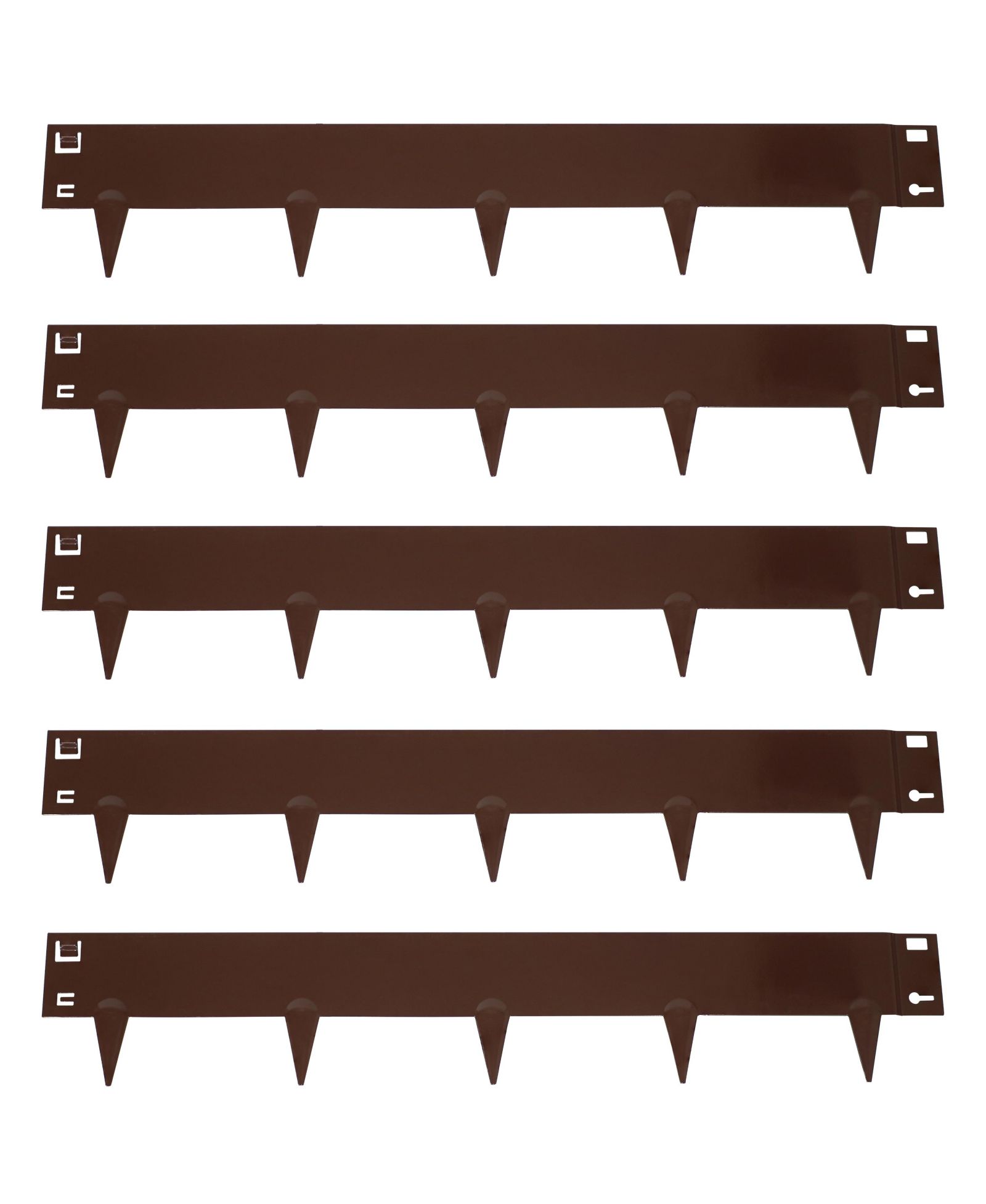 Outdoor Lawn and Garden Heavy-Duty Steel Metal Flexible Landscape Edging Borders - 16' - 5pk