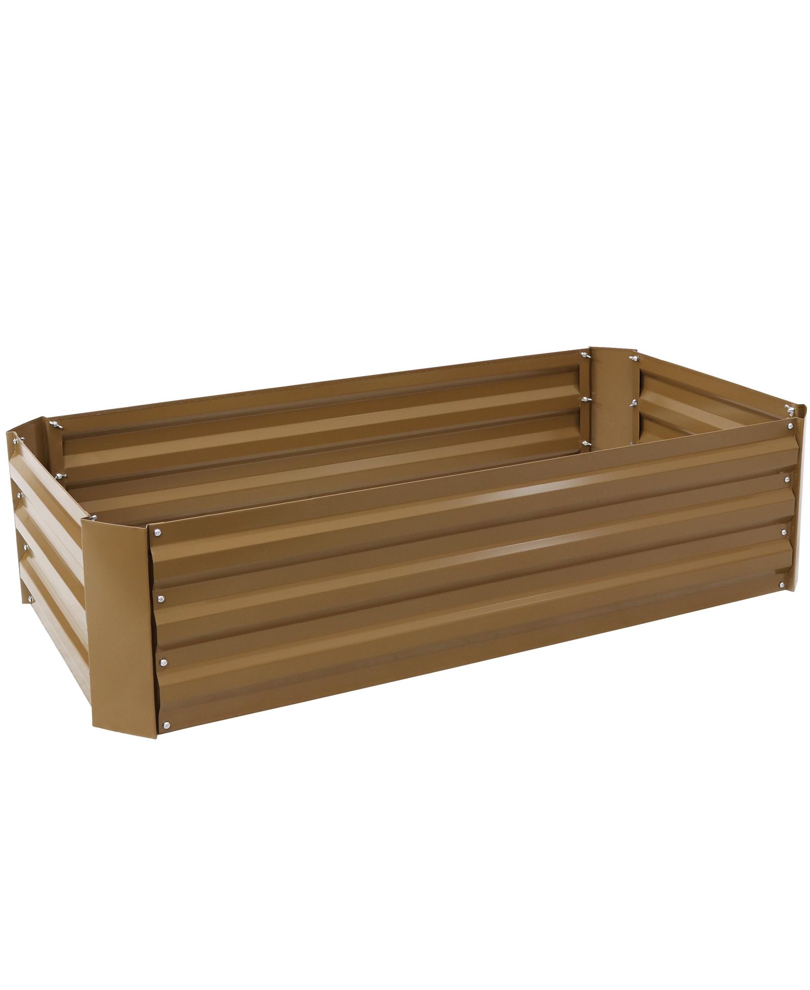 Прямоугольная садовая грядка из оцинкованной стали Sunnydaze Decor для растений, овощей и цветов - 48" L x 11.75" H