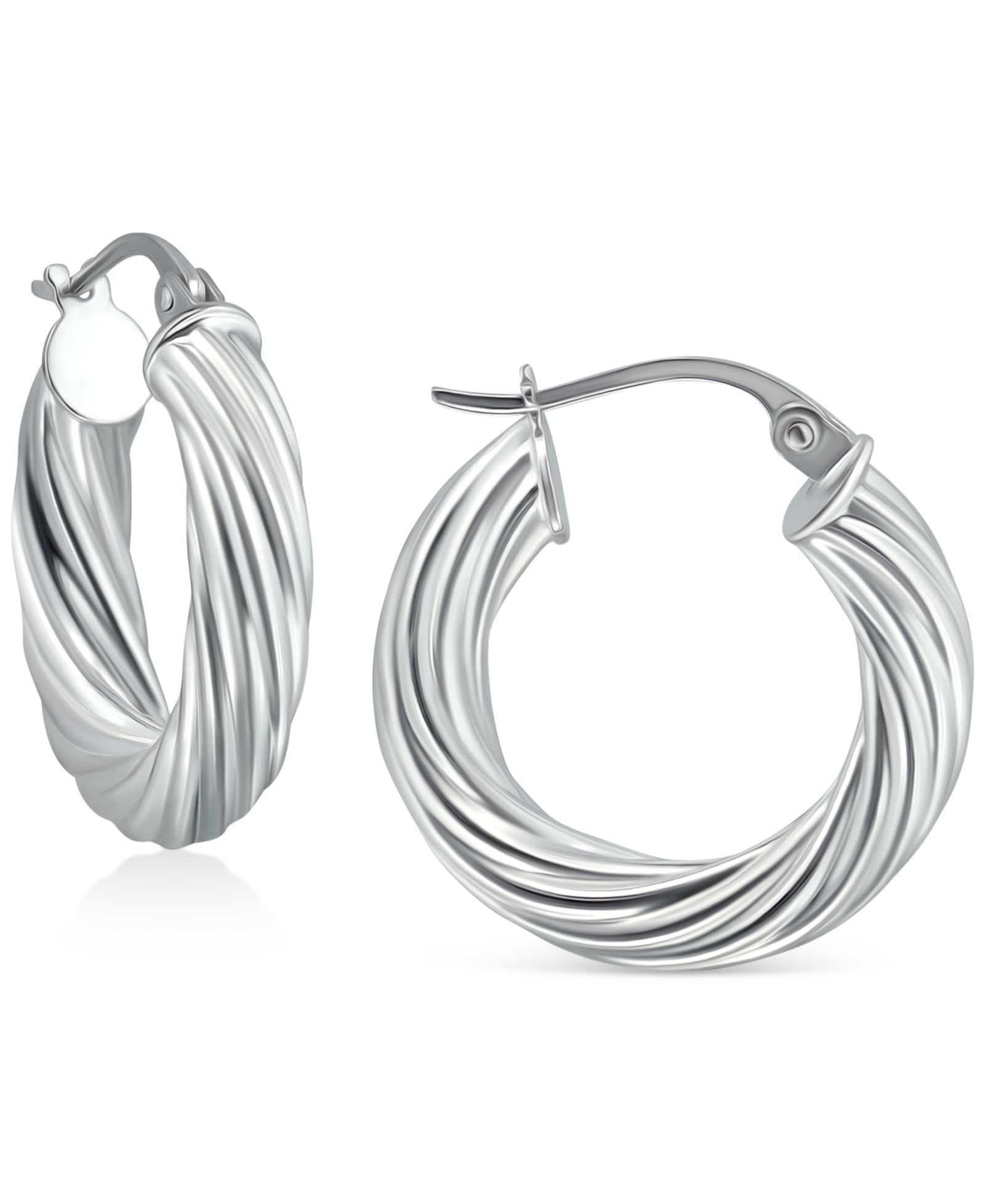 Серьги-кольца Giani Bernini Wide Twist Small Hoop, 20mm
