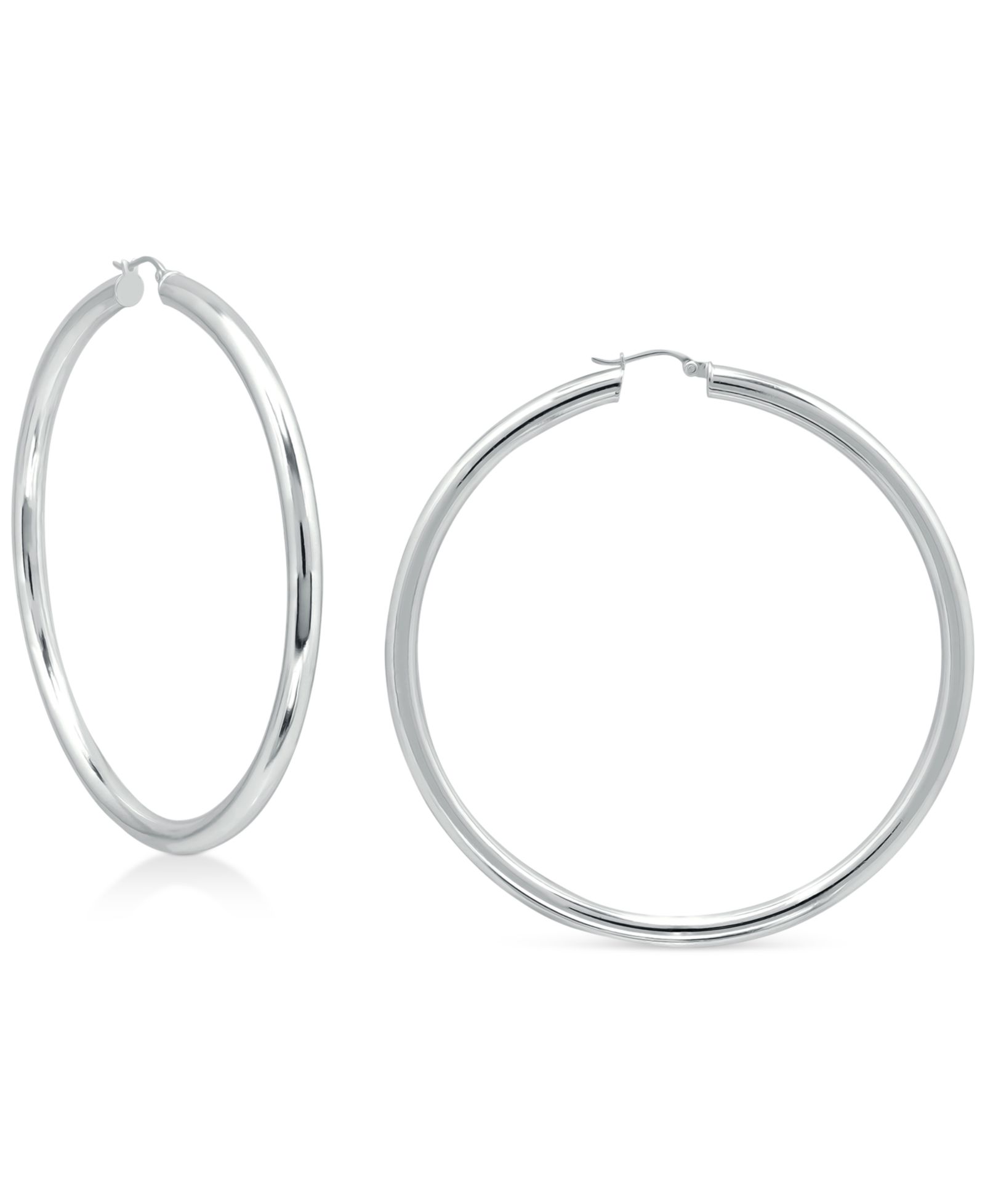 Giani Bernini Round Polished Large Hoop Earrings, 70mm, Created for Macy's