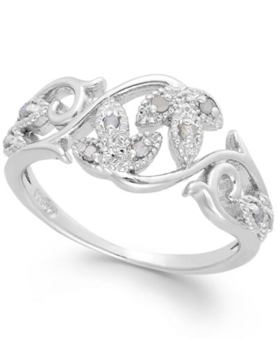 Кольцо Diamond Vine в Sterling Silver (1/10 ct. t.w.)