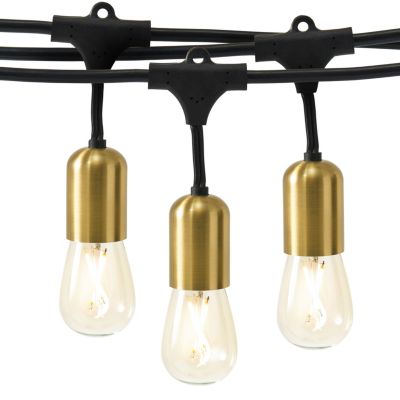 Brightech уличные светодиодные гирлянды Weatherproof, 48ft, золотая фурнитура и прочный шнур