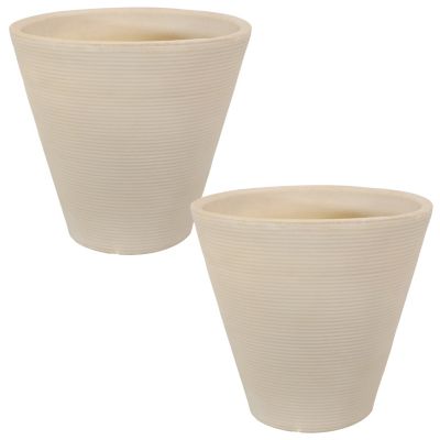 Садовый горшок Walter Flower Pot Weather-Resistant Double-Walled Antique White
