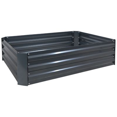 Садовая грядка Sunnydaze Decor из оцинкованной стали прямоугольная 47" W x 11.75" H