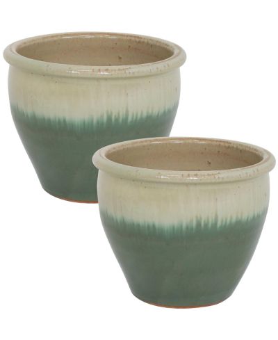 Sunnydaze Decor Керамические кашпо для улицы и дома UV- и морозостойкие - 2-Pack