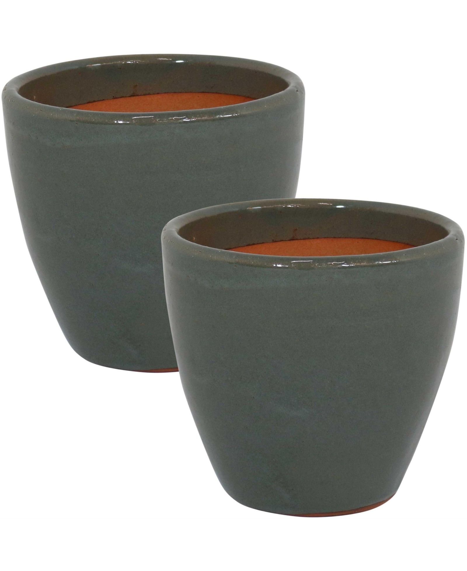 Керамические кашпо Sunnydaze Decor Resort High-Fired Outdoor/Indoor Glazed UV and Frost-Resistant 2-Pack с дренажными отверстиями