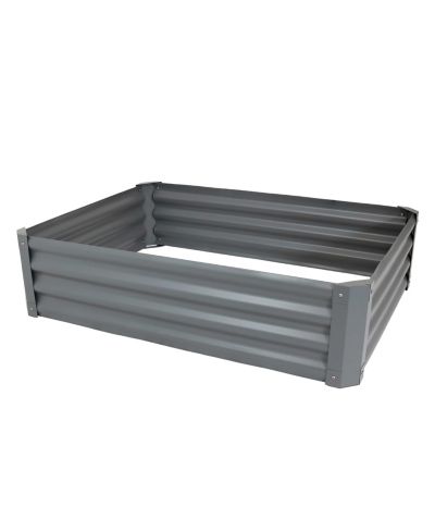 Sunnydaze Decor Прямоугольный садовый короб из стали с порошковым покрытием - 47" Wide x 11" Deep - Gray