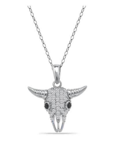 Подвеска-кулон Giani Bernini Cubic Zirconia Pave Steer Head в Sterling Silver