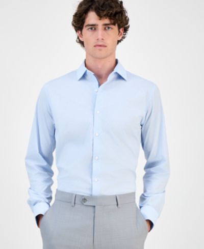 Bar III Men's Slim-Fit Vine Print Dress Shirt, Created for Macy's