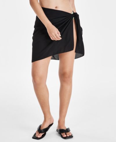 J Valdi Women's Tie-Waist Short Cover-Up Pareo