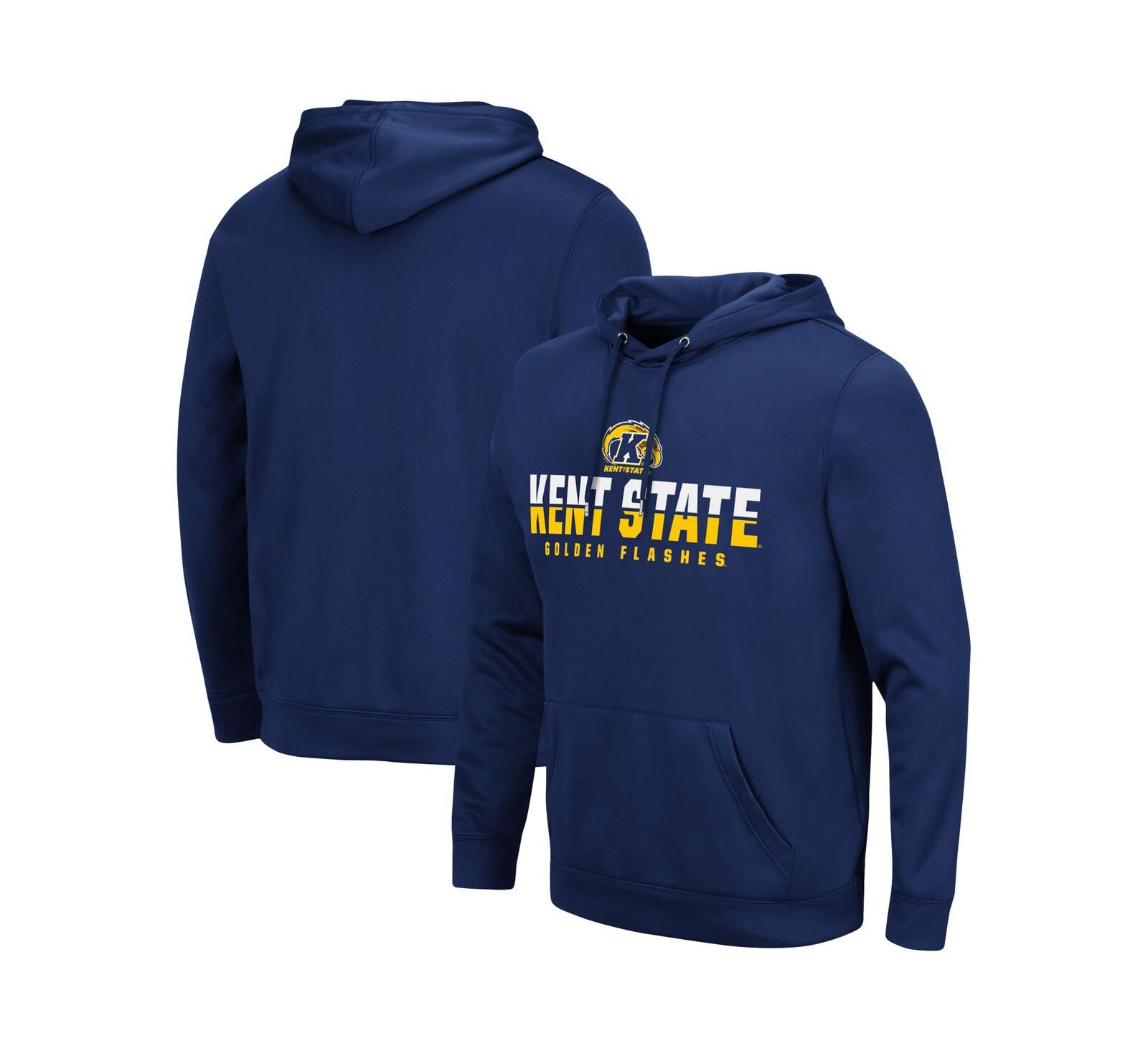 Мужской худи Colosseum Navy Kent State Golden Flashes Lantern Pullover