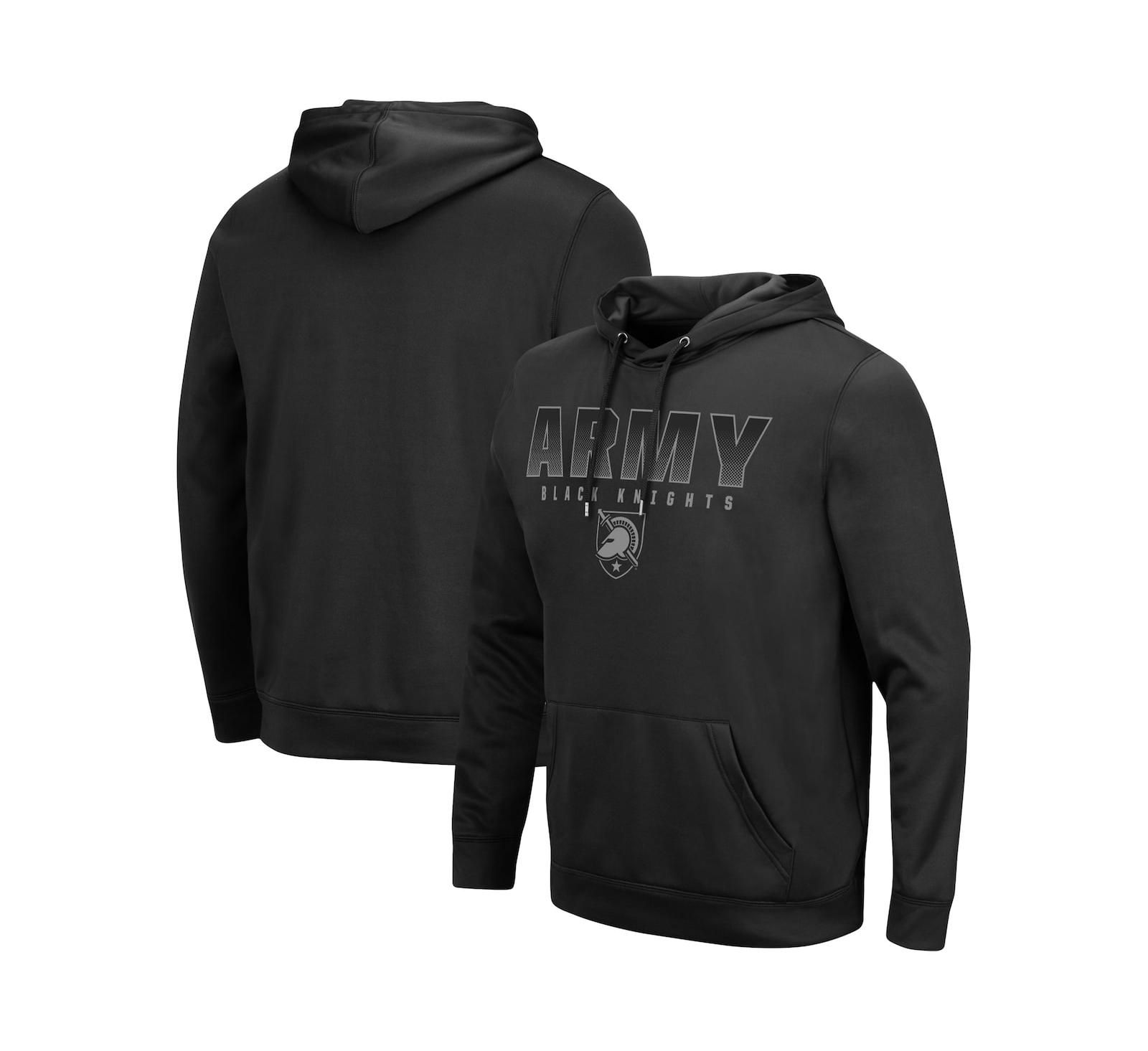 Мужское худи Colosseum Black Army Black Knights Blackout 3.0 Pullover