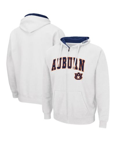 Мужской худи Colosseum White Auburn Tigers с логотипом и молнией 3.0