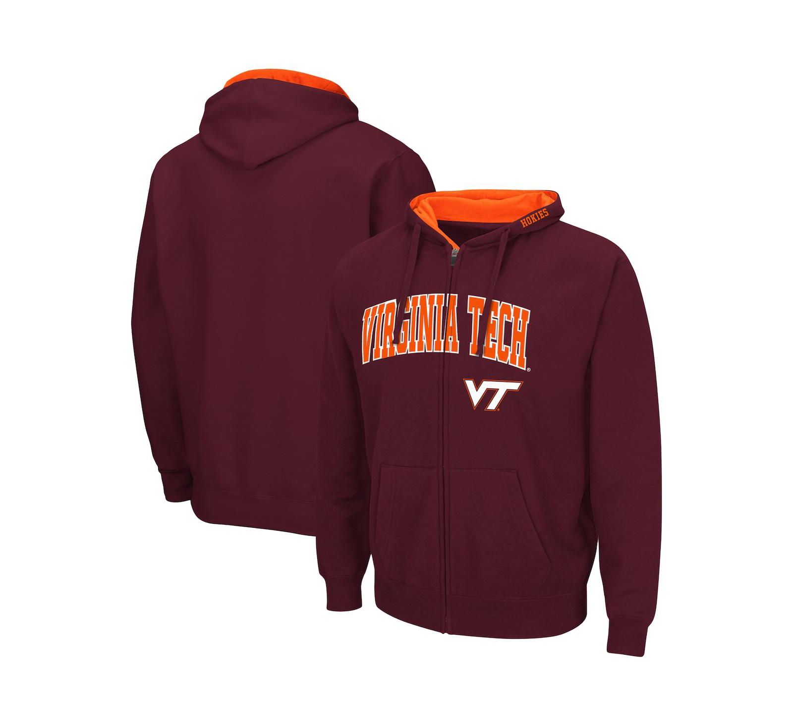 Мужское худи Colosseum Virginia Tech Hokies Full-Zip