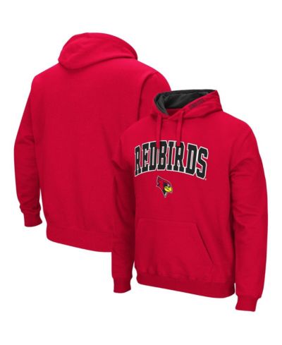 Мужской худи Colosseum Red Illinois State Redbirds Arch and Logo Pullover