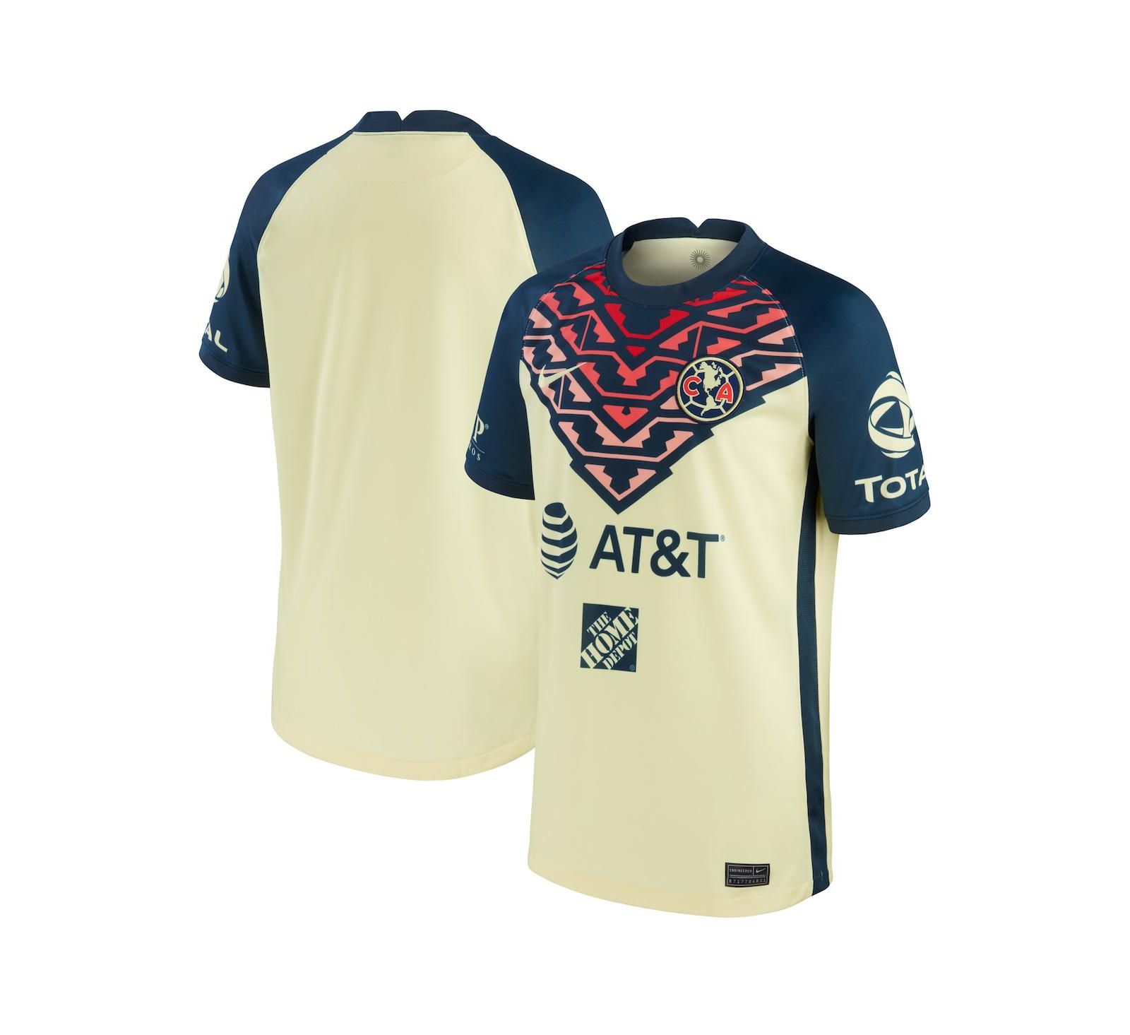 Nike Детская реплика джерси Club America 2021/22 Home Breathe, желтая