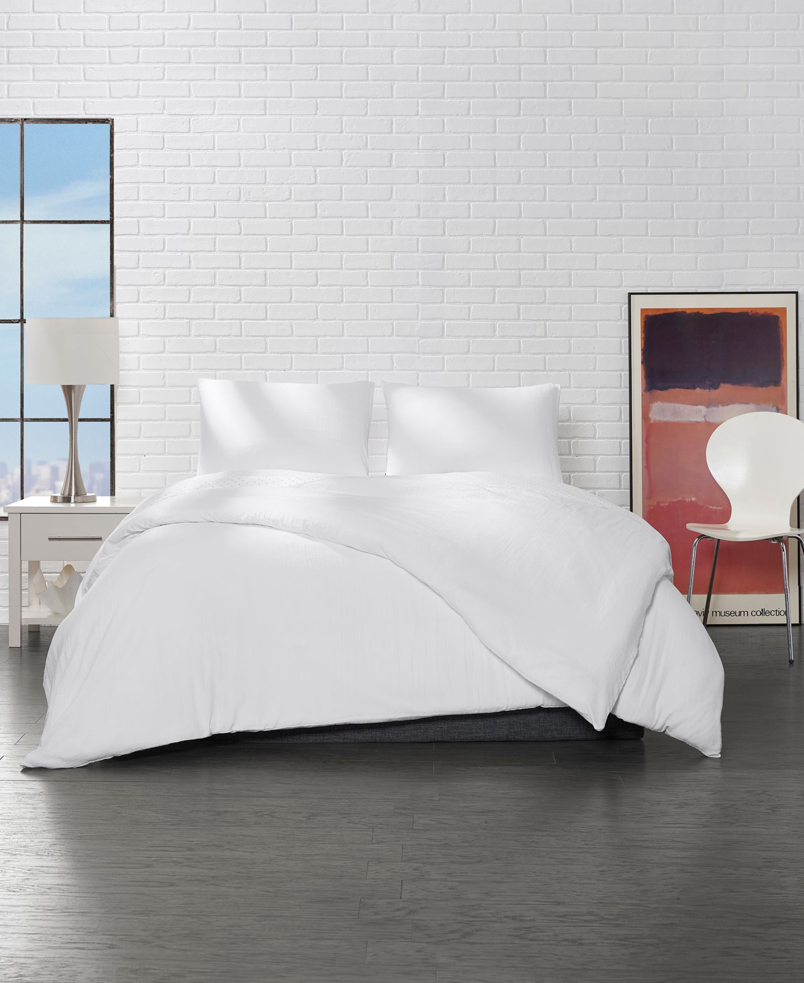Ella Jayne Solid Microfiber 3-Pc. Duvet Cover Set, Full/Queen