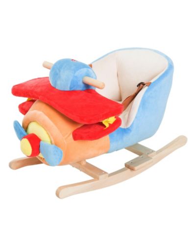 Qaba Baby Plush Rocking Horse with Realistic Sound, Ages 18 Months+