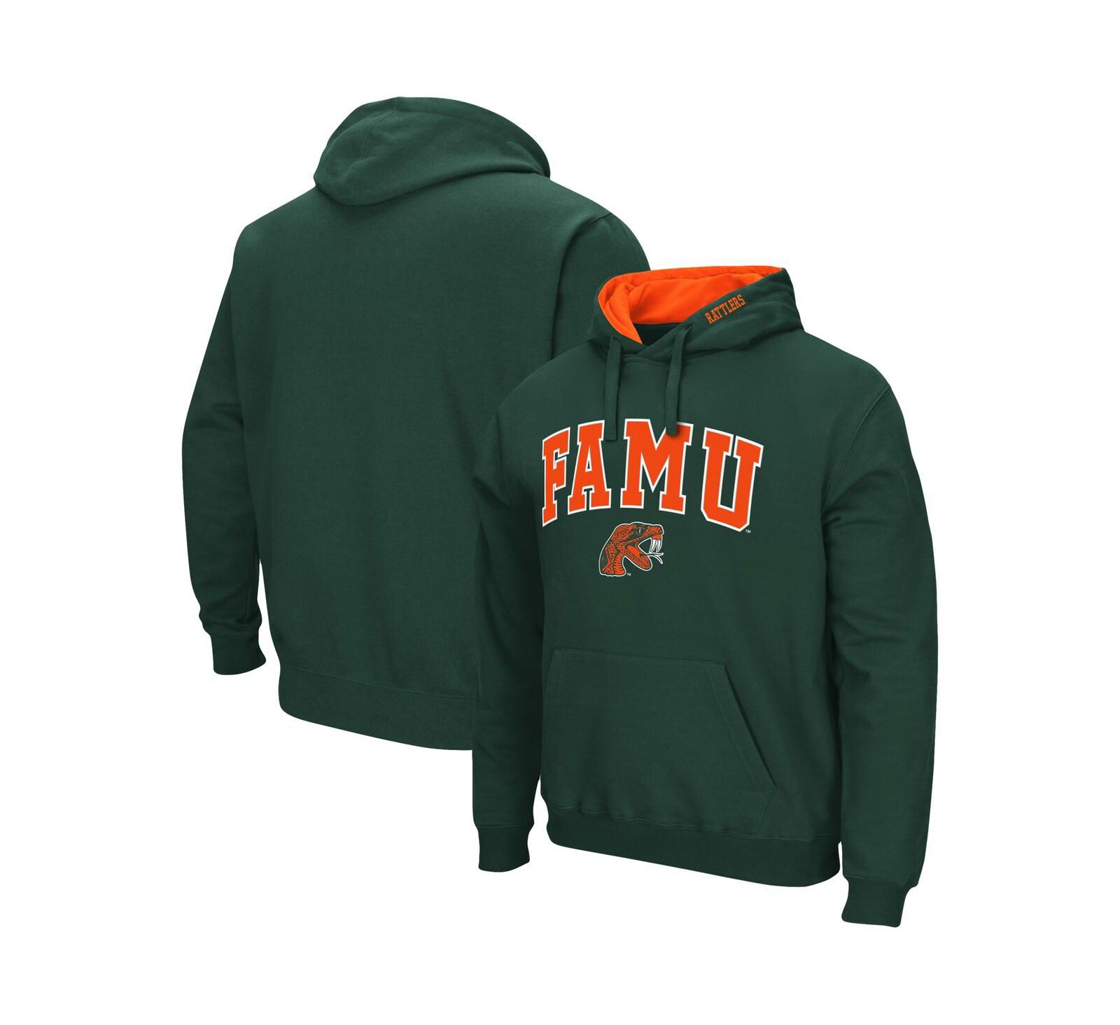 Men's Colosseum Green Florida A&M Rattlers Isle Pullover Hoodie