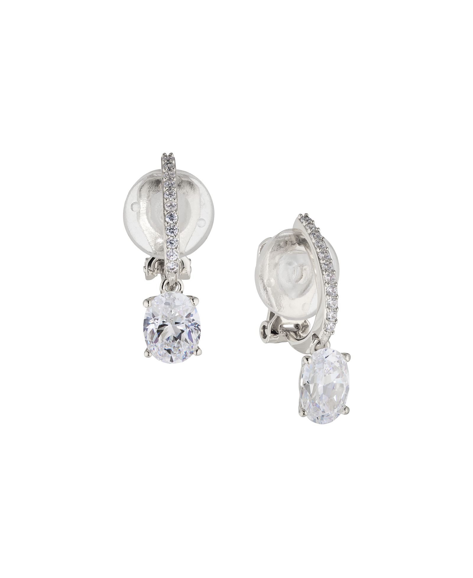 Серьги-клипсы Eliot Danori Rhodium Plated