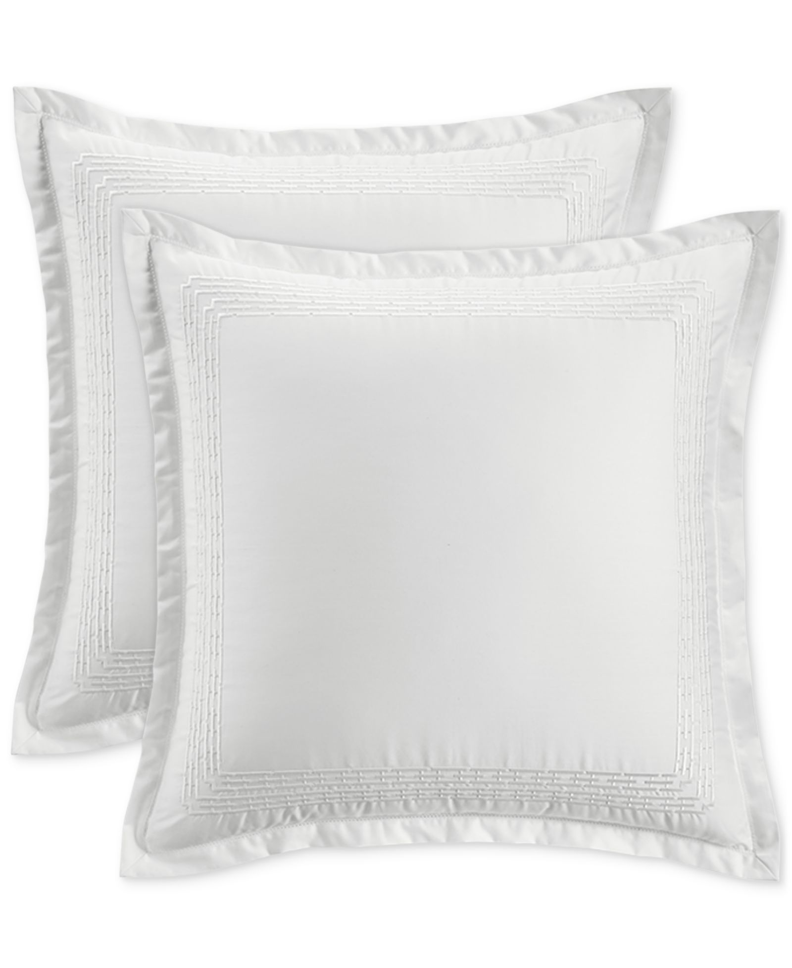 Hotel Collection Chain Links Embroidery 100% Pima Cotton 2-Pc. Sham Set, Euro, Exclusively at Macy’s
