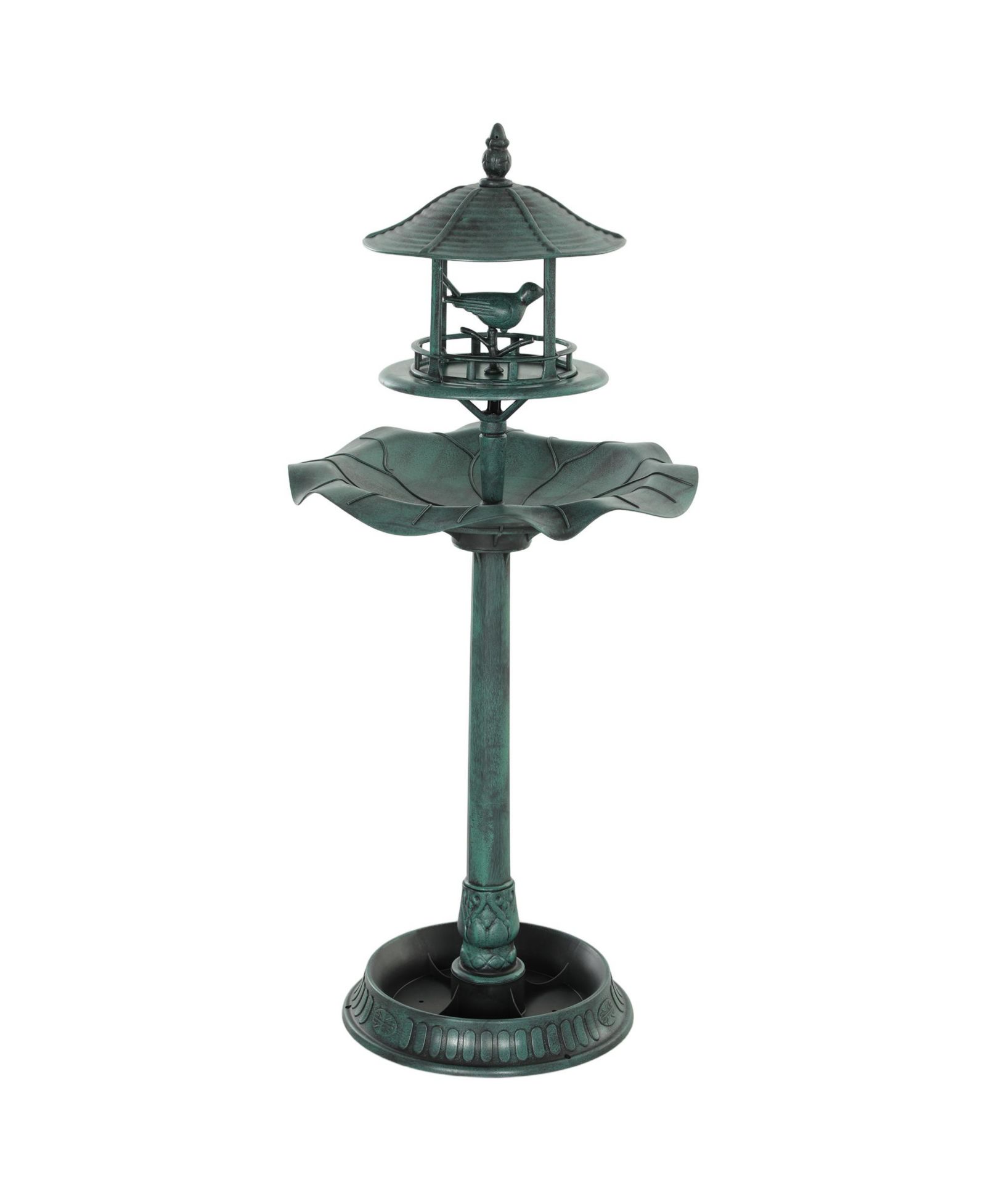 Декор Outsunny 3-in-1 Outdoor Pedestal Bird Bath Feeder Planter