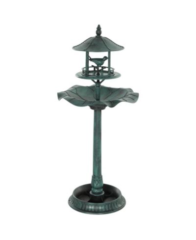 Декор Outsunny 3-in-1 Outdoor Pedestal Bird Bath Feeder Planter