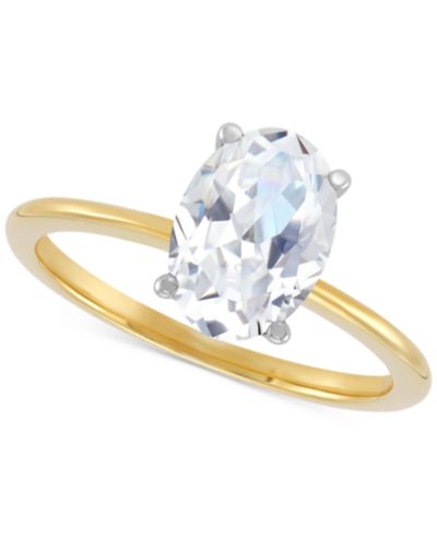 IGI Certified Lab Grown Diamond Oval Solitaire Engagement Ring (2 ct. t.w.) in 14k White Gold or 14k Two Tone Gold