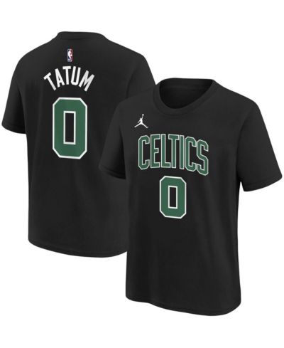 Детская футболка Jordan Jayson Tatum Black Boston Celtics Statement Edition Name & Number Player