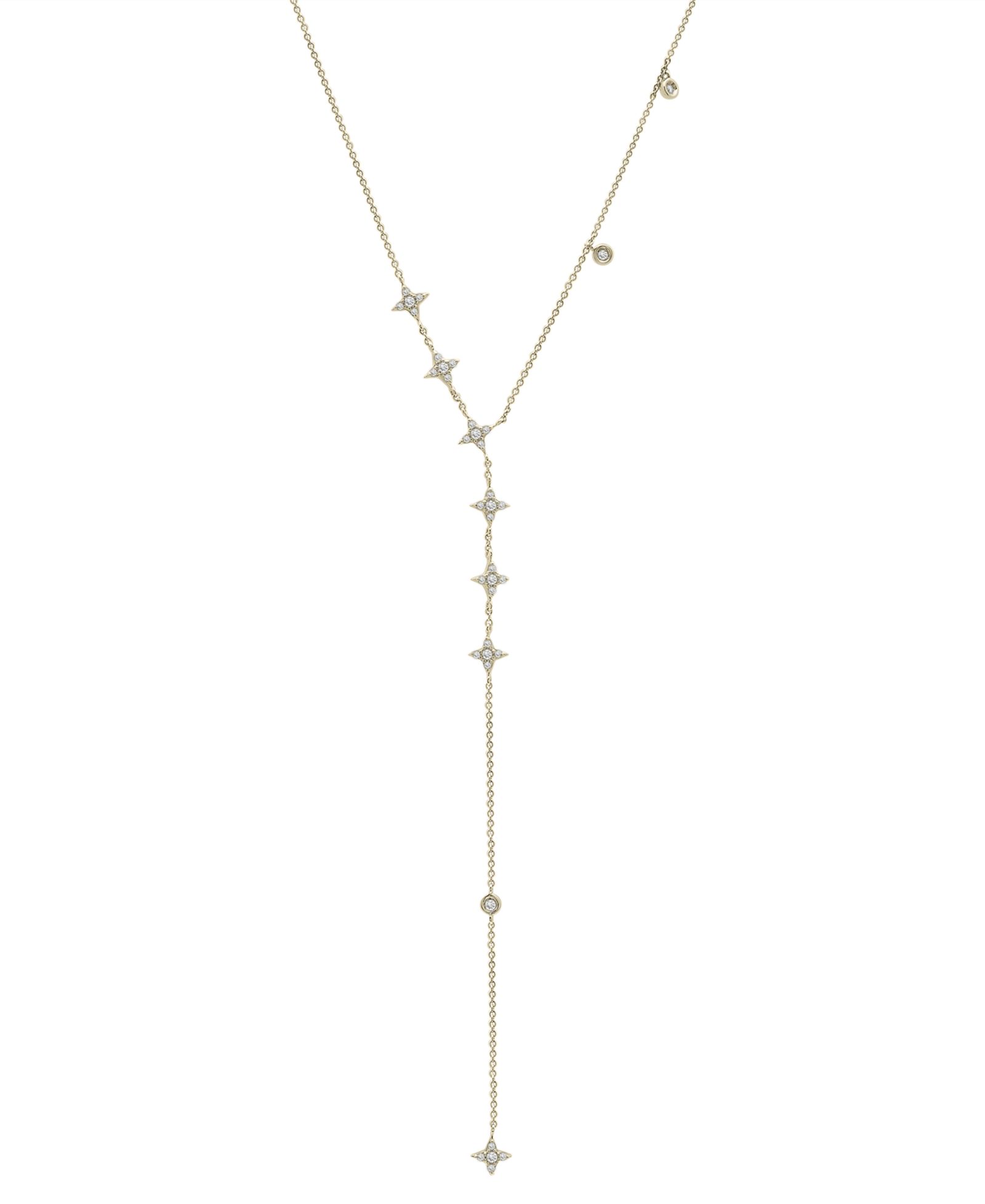 Wrapped™ Колье-чокер Diamond Lariat в 10k Gold 14" + 2" extender