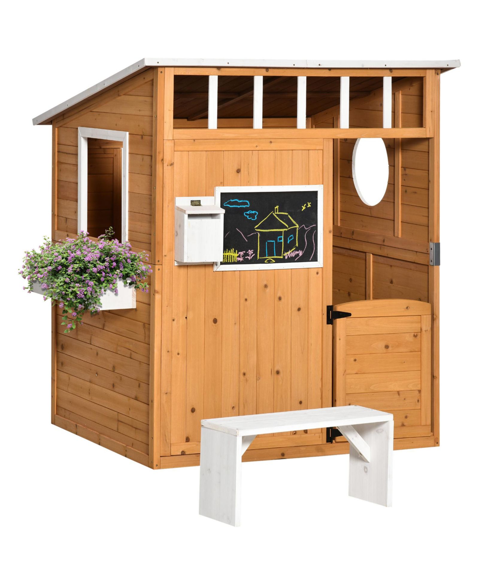 Детской игровой домик Outsunny Wooden 48"