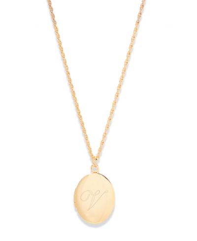 14K Gold Plated- V
