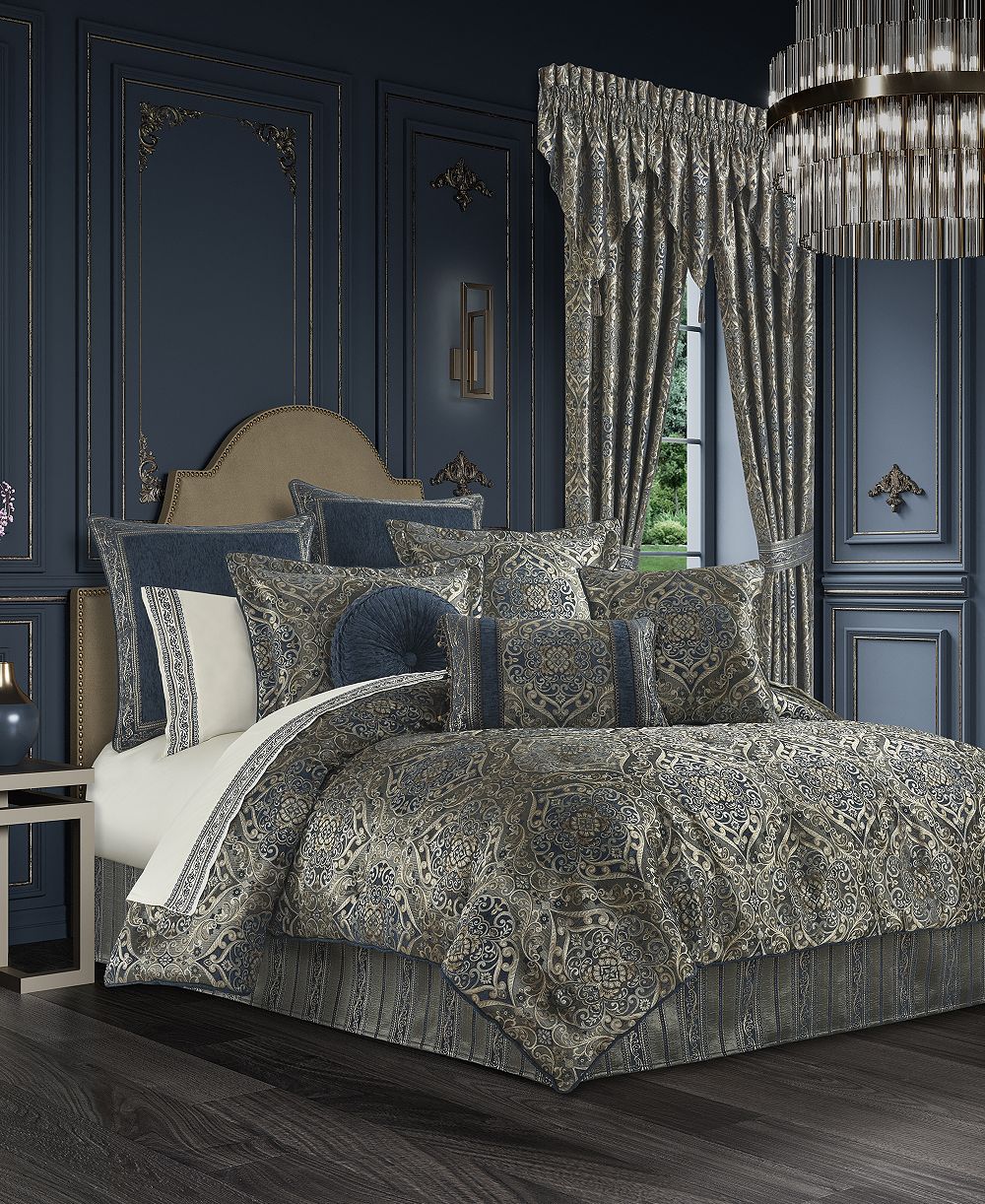J Queen New York Weston Damask 4-Pc. Comforter Set, King