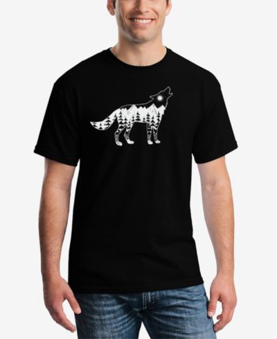 Мужская футболка LA Pop Art Howling Wolf Word Art Short Sleeve T-shirt