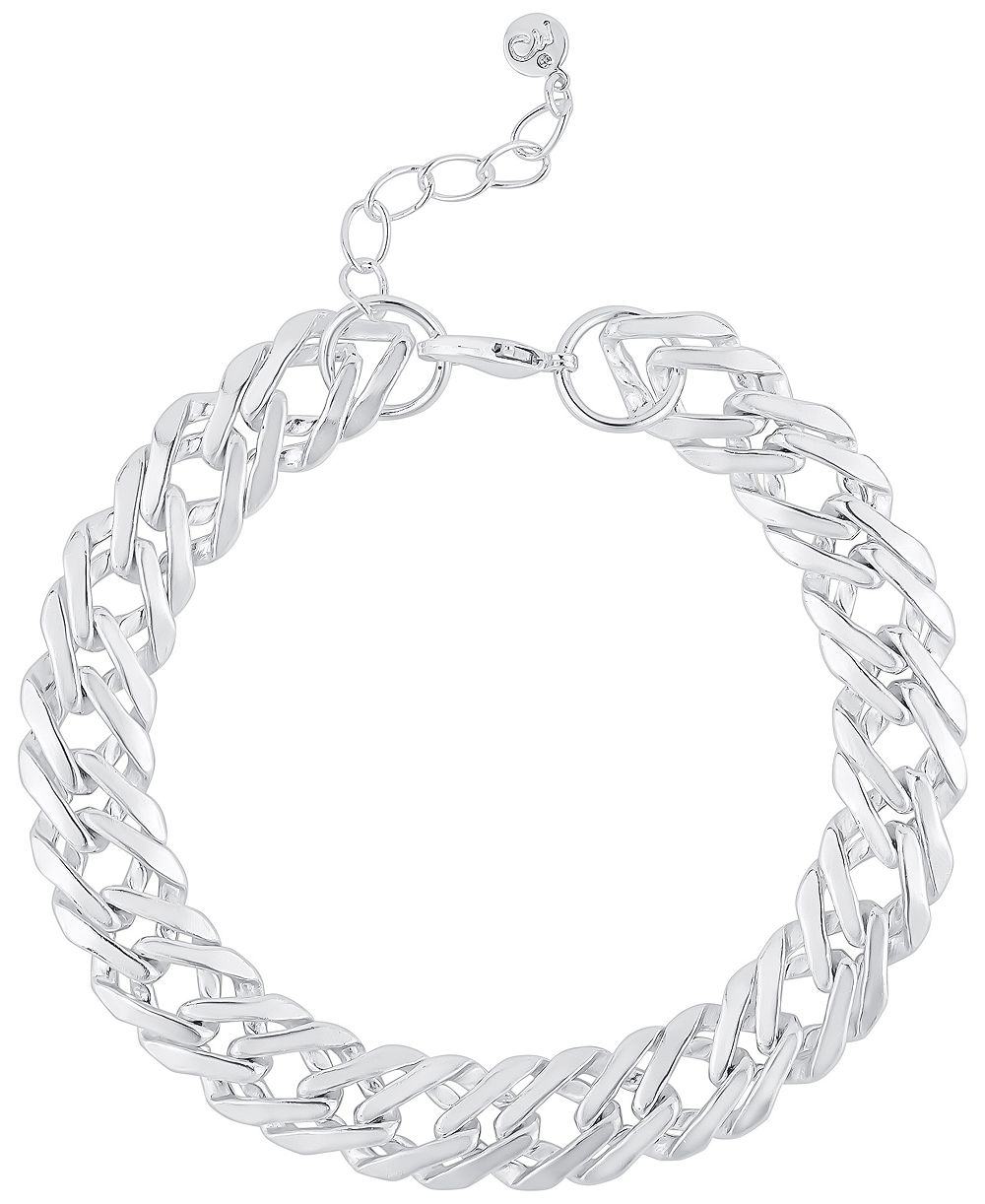 And Now This High Polished Moveable Link Bracelet in Fine Silver Plated