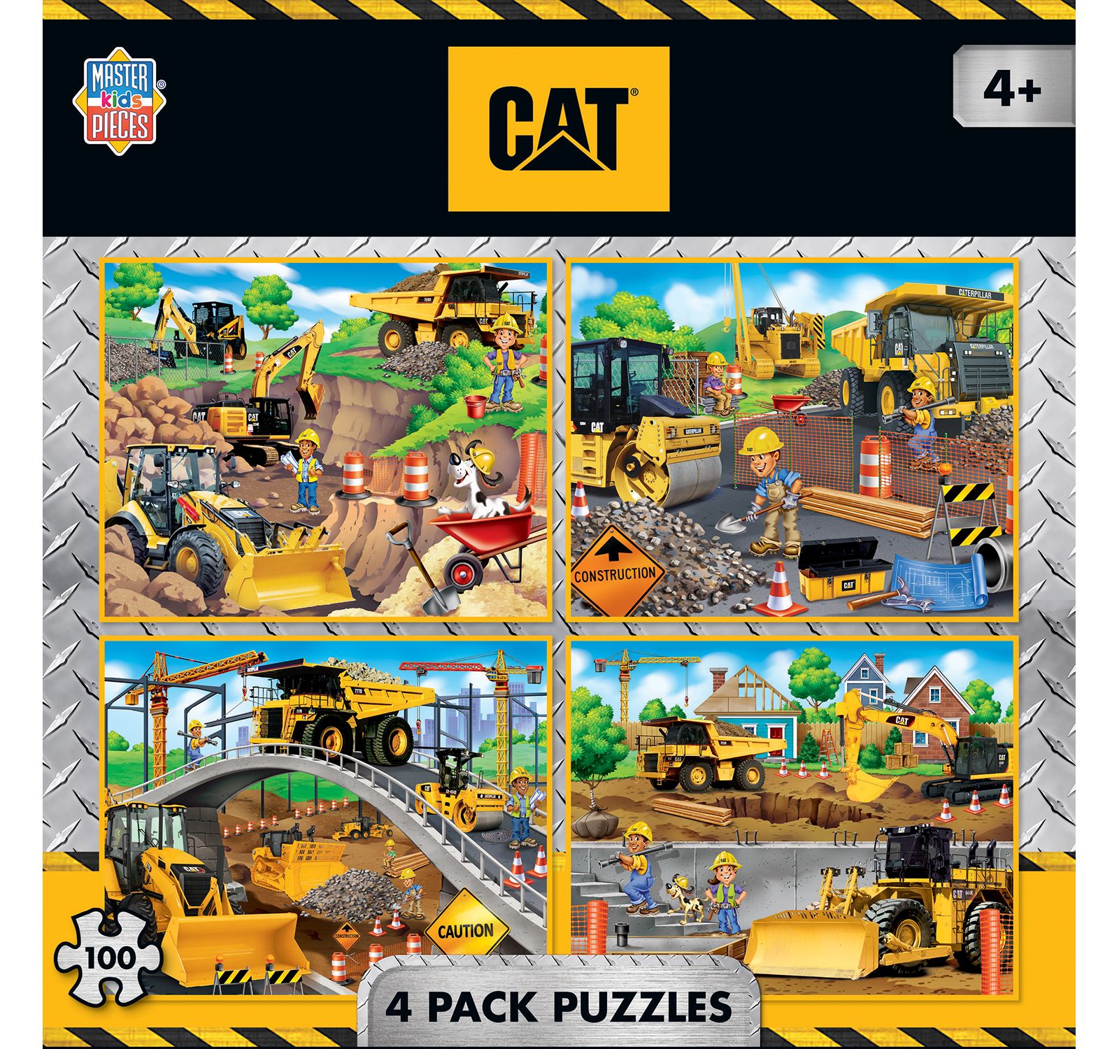 Набор пазлов MasterPieces Kids 4-Pack Set Caterpillar 100 Piece