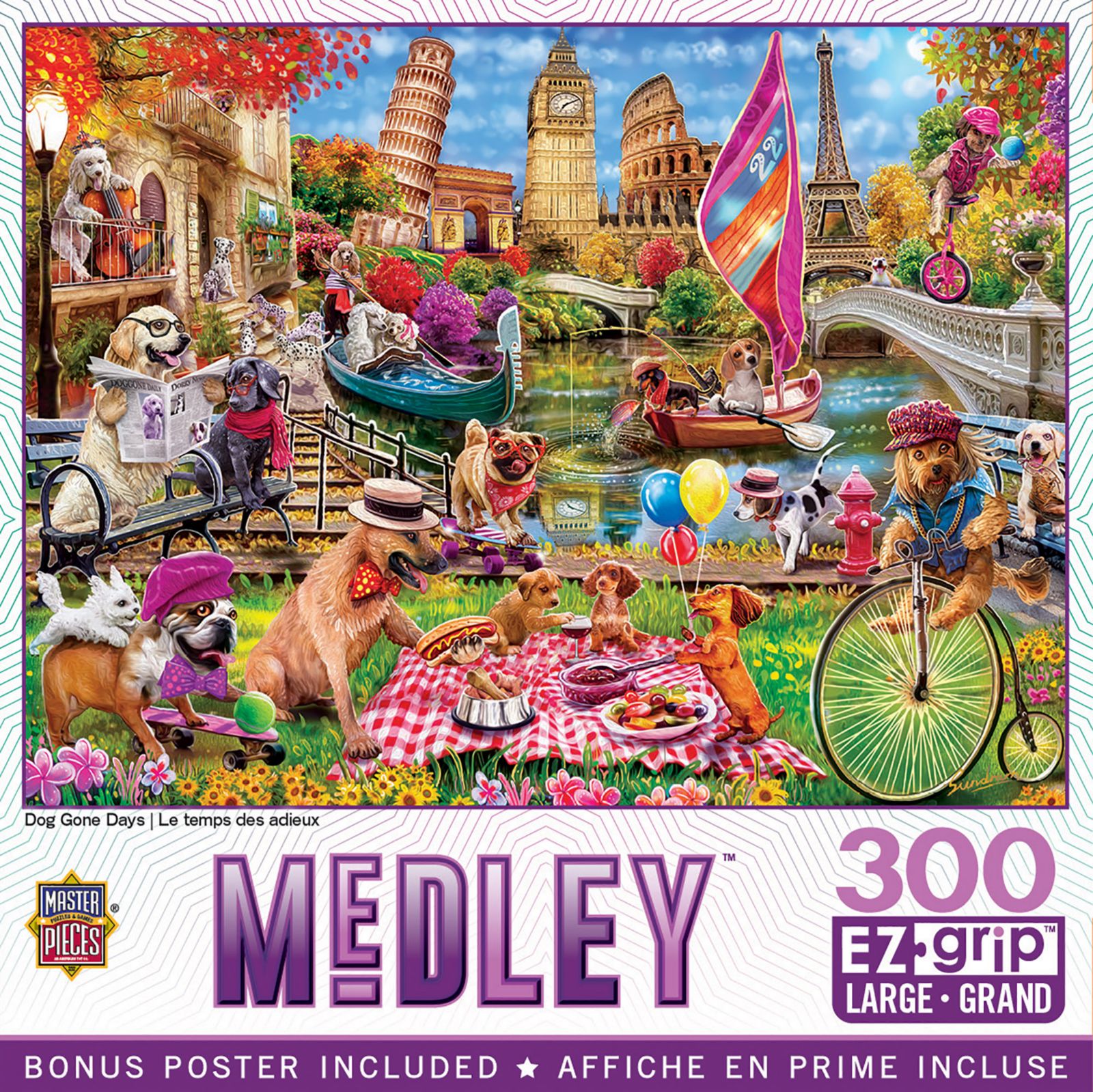 Пазл MasterPieces Medley - Dog Gone Days 300 Piece EZ Grip