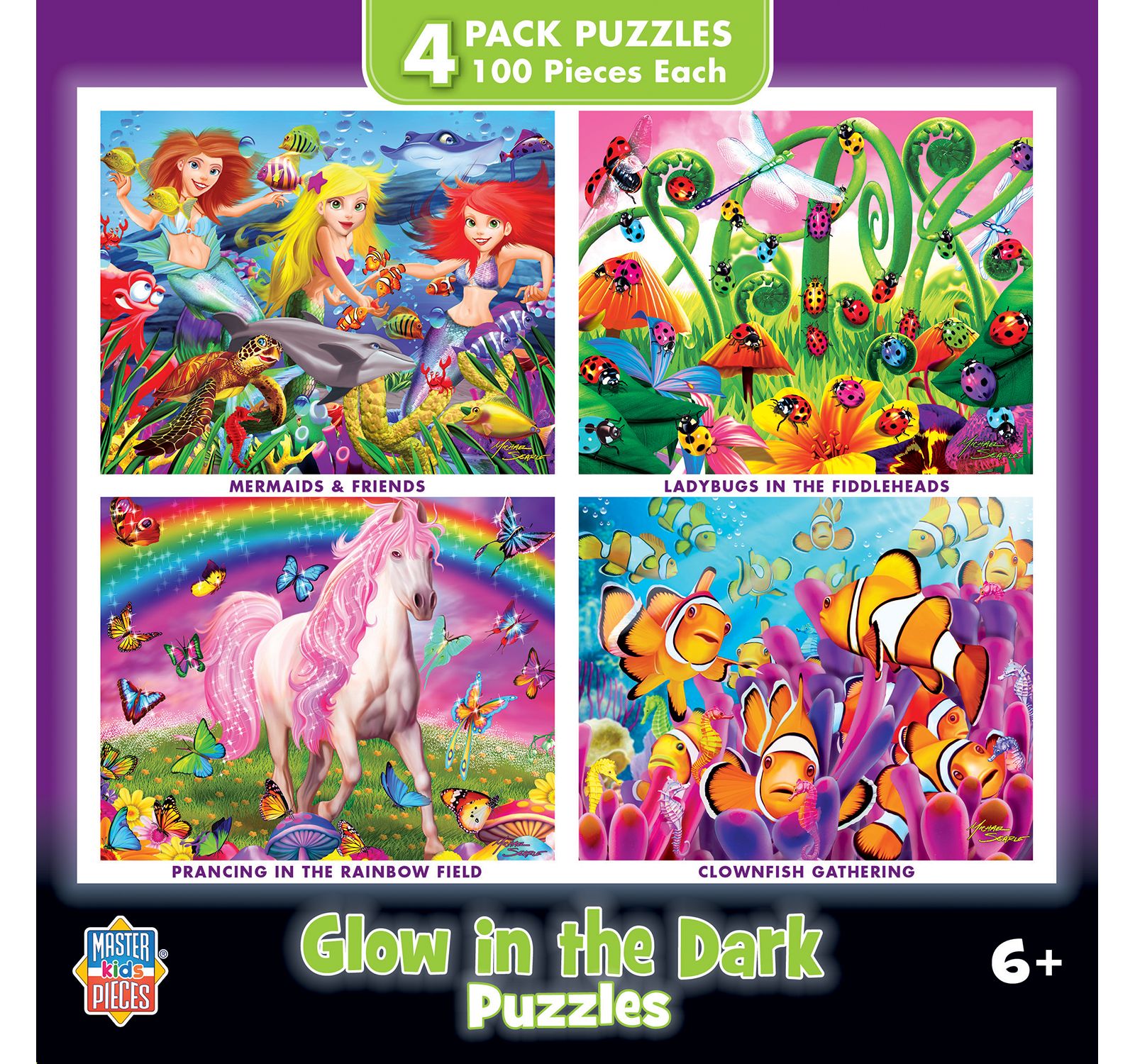 MasterPieces Детский пазл Purple Glow, 100 деталей