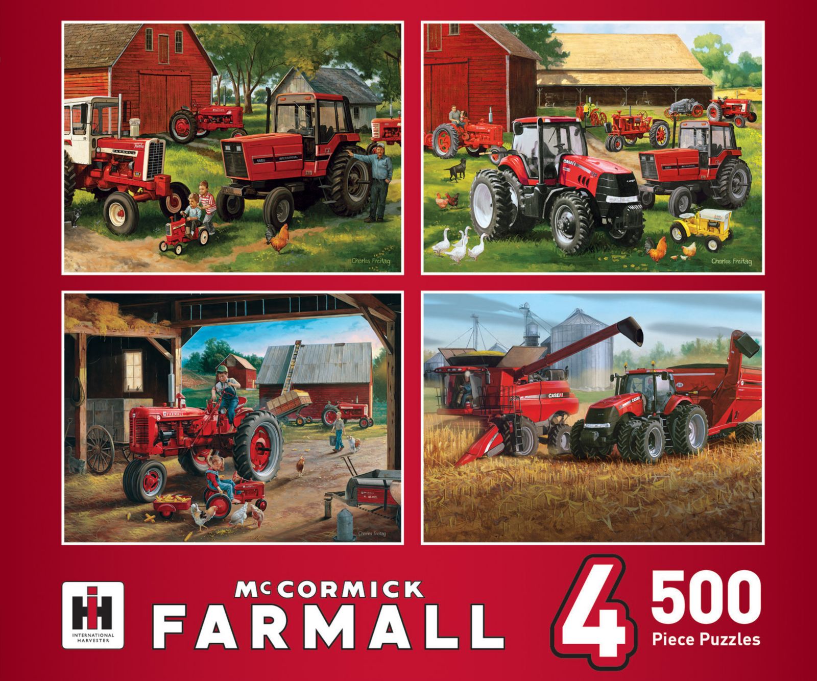 Пазл MasterPieces 500 деталей для взрослых - Farmall 4-Pack