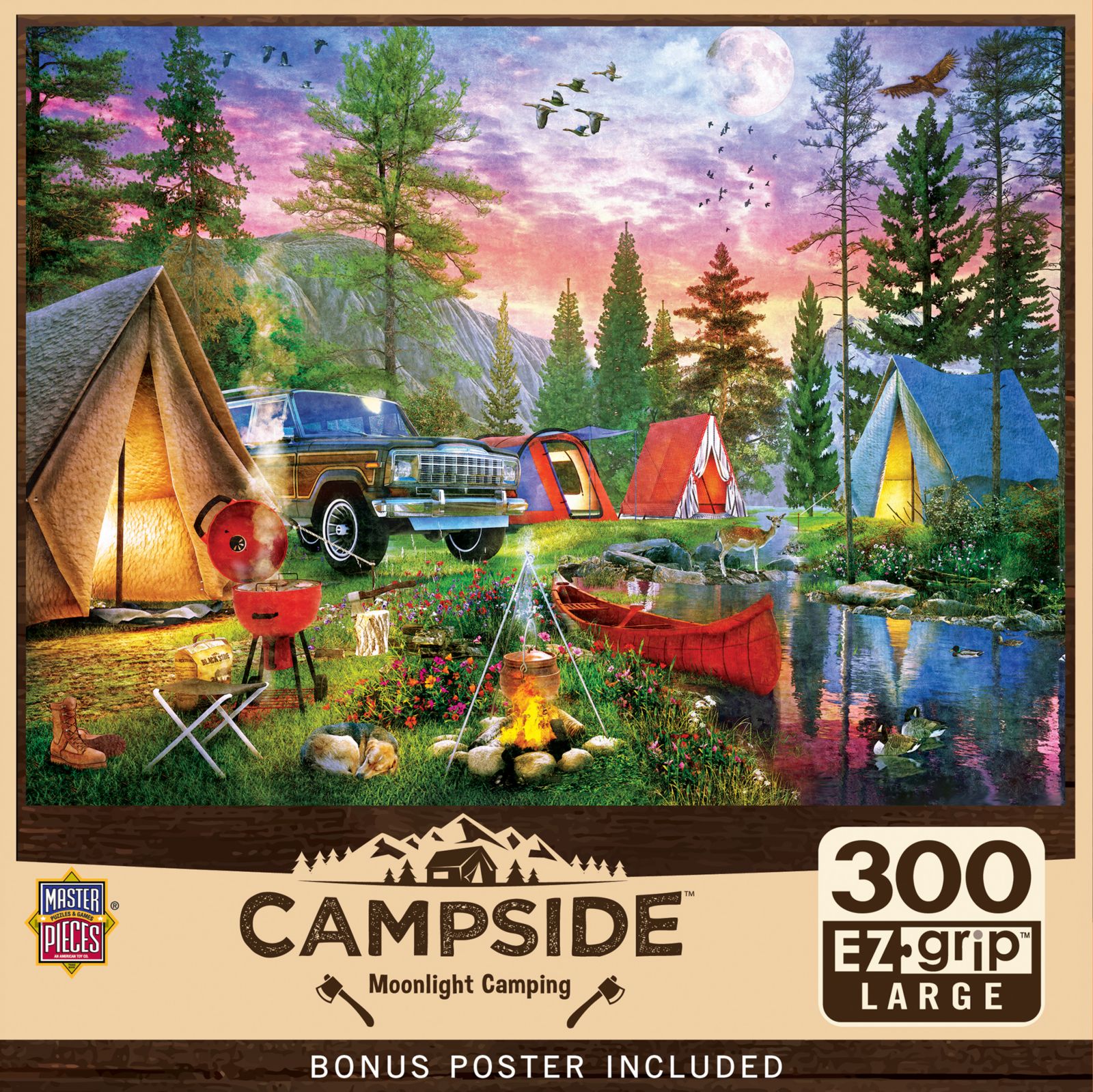 Пазл MasterPieces Campside Moonlight Camping, 300 деталей