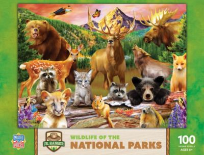 Masterpieces Puzzles Wildlife of the National Parks 100 Piece Puzzle, Ages 6+