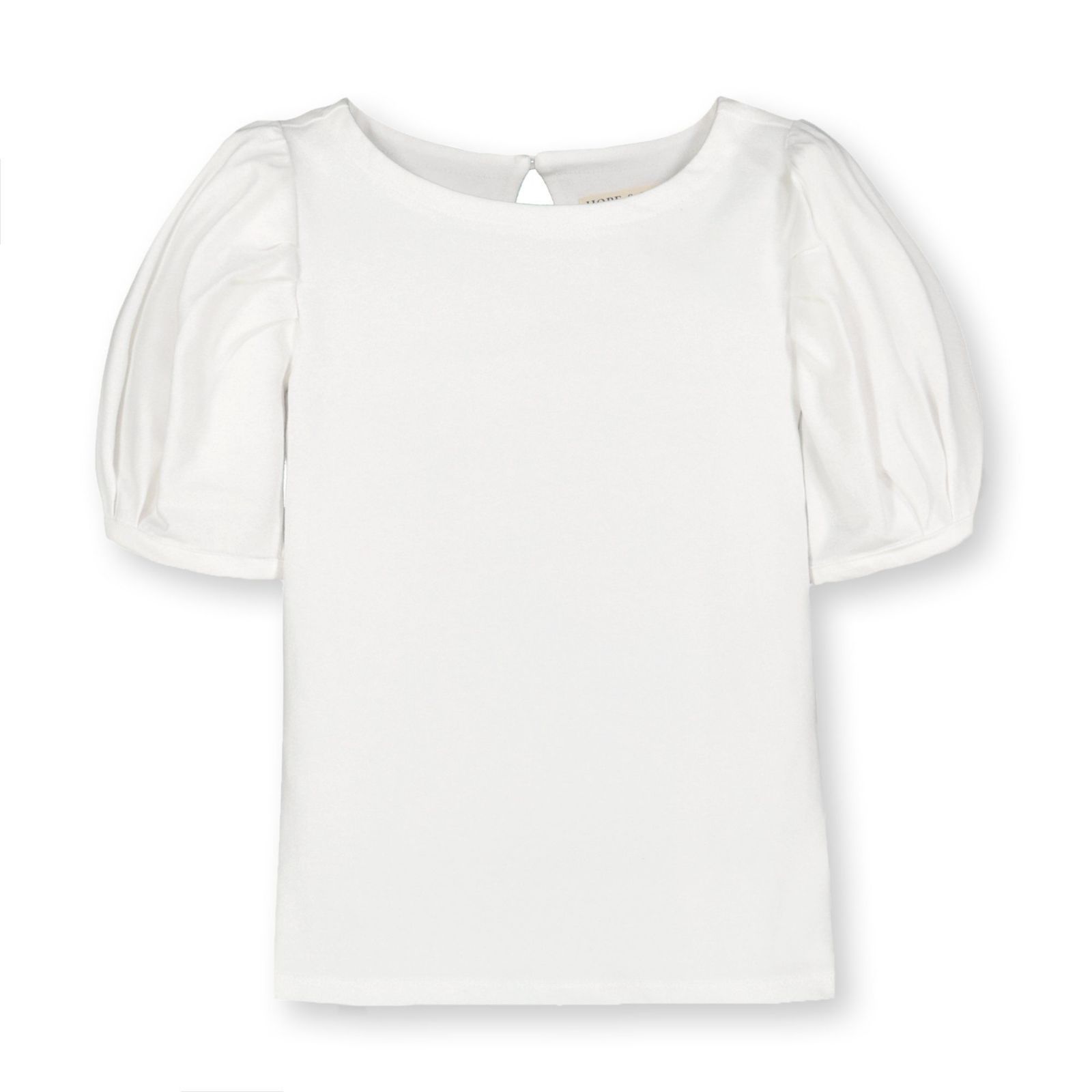 Детский вязаной топ Hope & Henry Short Sleeve Knit с деталями на рукавах