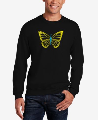 Мужская толстовка LA Pop Art с принтом Butterfly Word Art