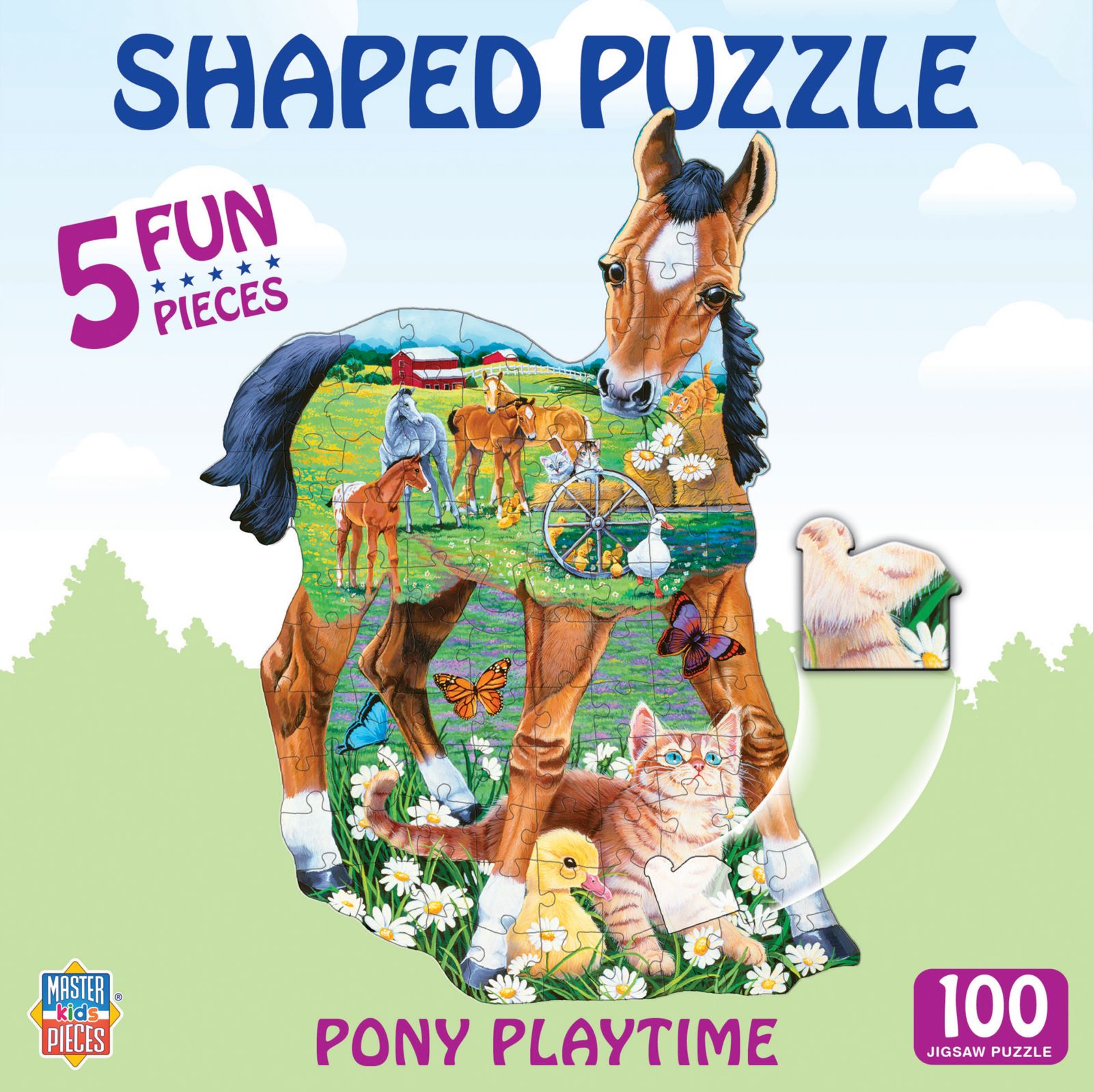 Pony Playtime пазл 100 Piece Shaped Jigsaw Puzzle