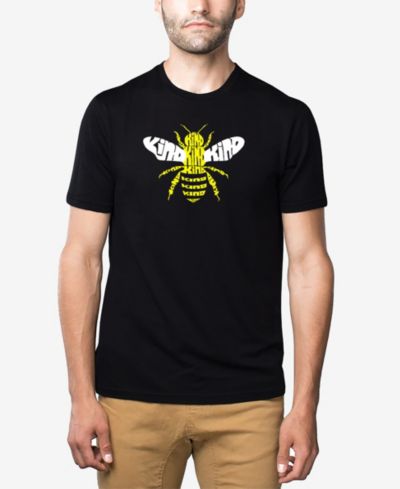 Мужская футболка LA Pop Art Cotton/Poly Blend Word Art Bee Kind