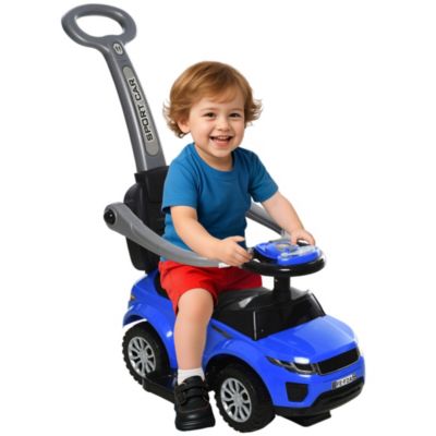 Aosom 3 in 1 Push Car with Horn and Music, 55 lbs., Ages 18-36 Months
