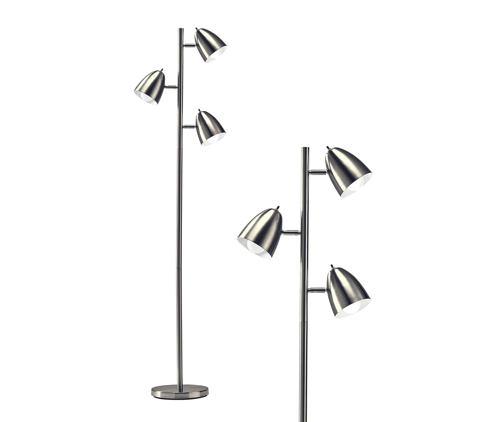 Brightech Jacob LED Tree Floor Lamp with 3 Rotating Adjustable Heads