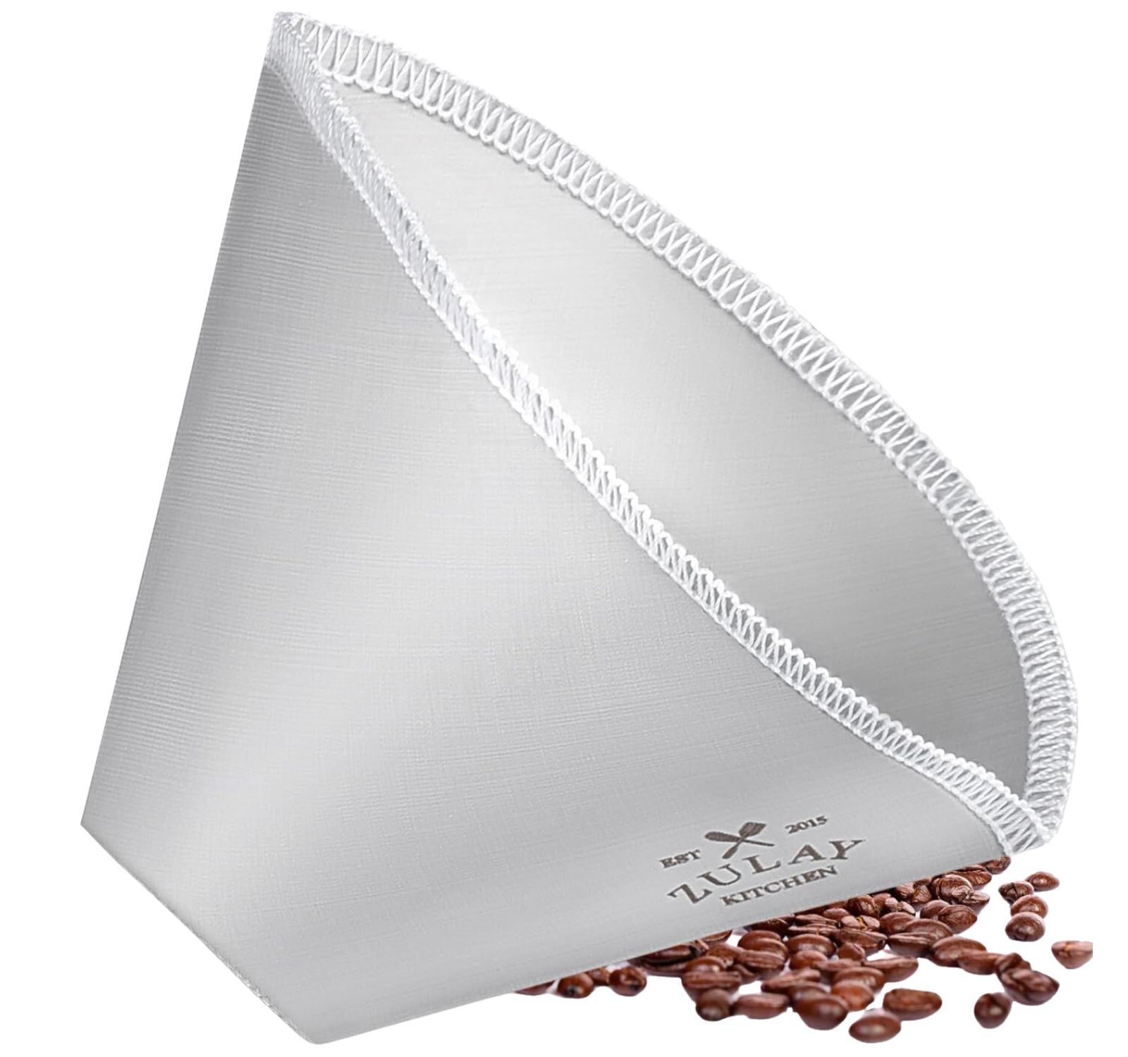 Reusable Pour Over Coffee Filter - Flexible Stainless Steel Mesh Coffee Filter Reusable - Filter #4
