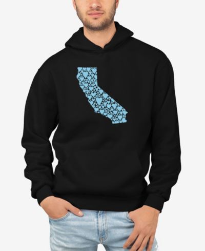 LA Pop Art Мужское худи California Hearts Word Art